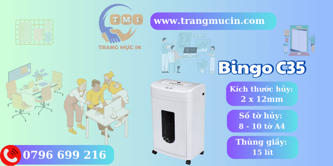 Máy hủy tài liệu văn phòng Bingo C35