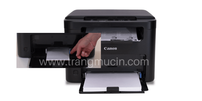 đặt giấy in vào máy in canon 271dn và điều chỉnh kích thước giấy in