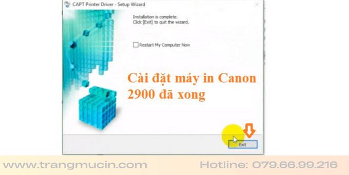 hướng dẫn cài đặt máy in canon lbp 2900 bước 8