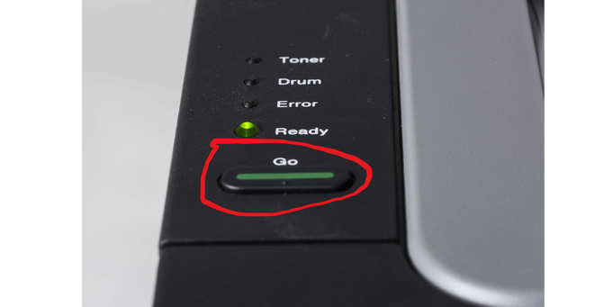 Picture of Nhấn nút GO reset máy in brother 2240 