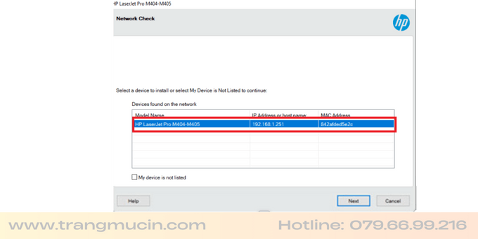 cài đặt máy in hp laserjet pro m404dn bước 3