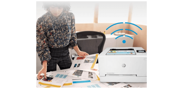 máy in hp color laserjet pro 454nw kết nối wifi  