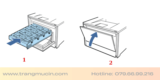 hướng dẫn cách thay mực máy in HP Color LaserJet Pro 4203, MFP 4303