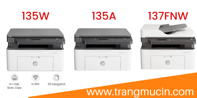 Picture of máy in hp đa chức năng laser mfp 135a, 135w, 137fnw 