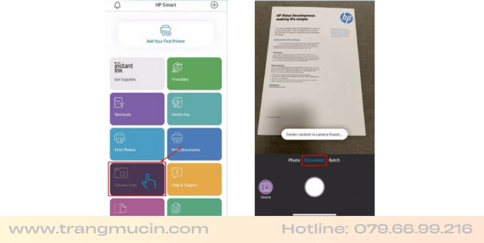 cách scan từ điện thoại trên HP smart