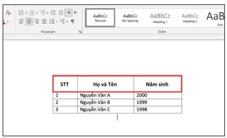 Cách căn chỉnh chữ giữa ô trong Word - 3