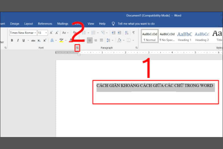 Cách căn chỉnh khoảng cách chữ trong Word