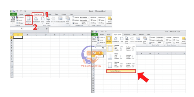 Cách in file Excel vừa trang giấy A4 không bị tràn trang - 1