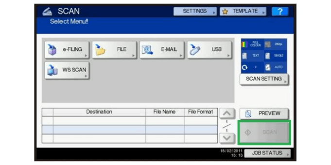 hướng dẫn cách lấy file scan trên máy photocopy Toshiba