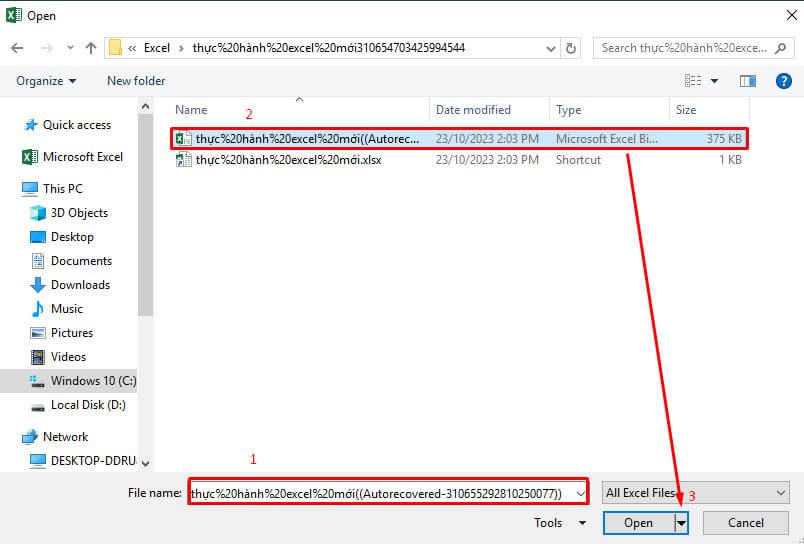 Cách khôi phục file Excel đã xóa trên máy tính - 5