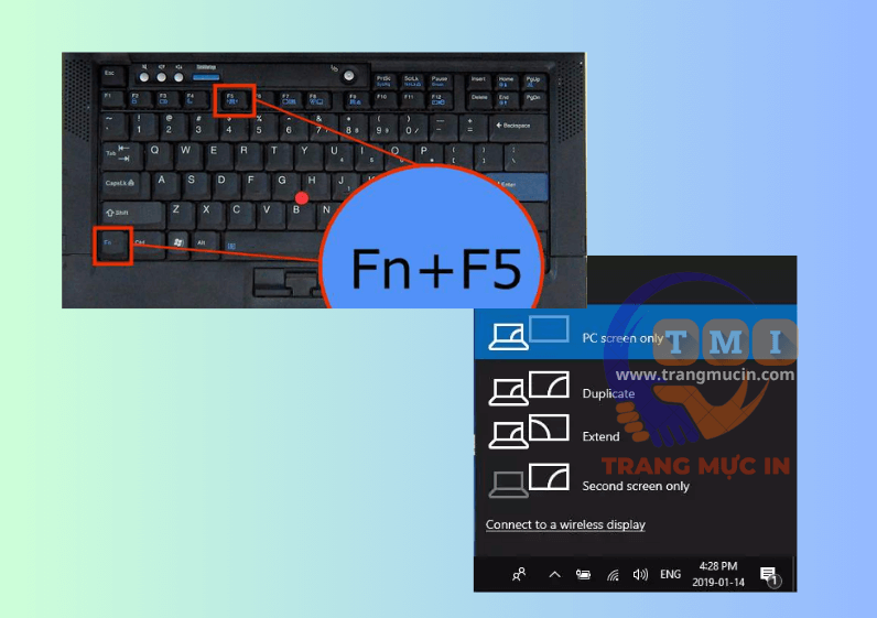Máy Chiếu Chỉ Hiện Màn Hình Nền Desktop - 1