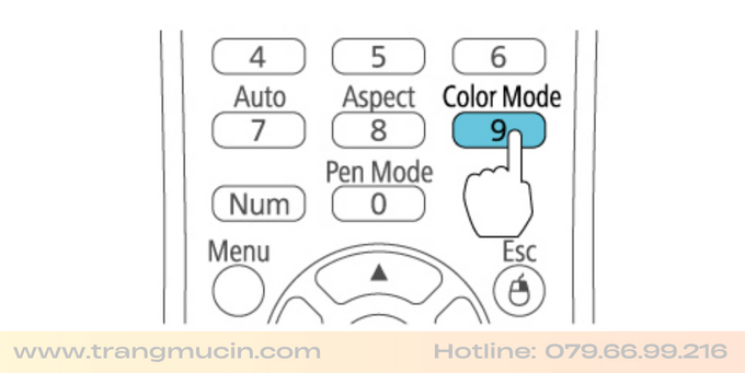 cách chỉnh màu máy chiếu