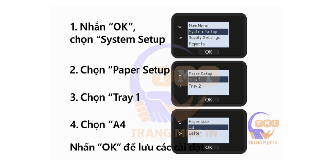 Cách khắc phục máy in HP báo lỗi Load Tray 1