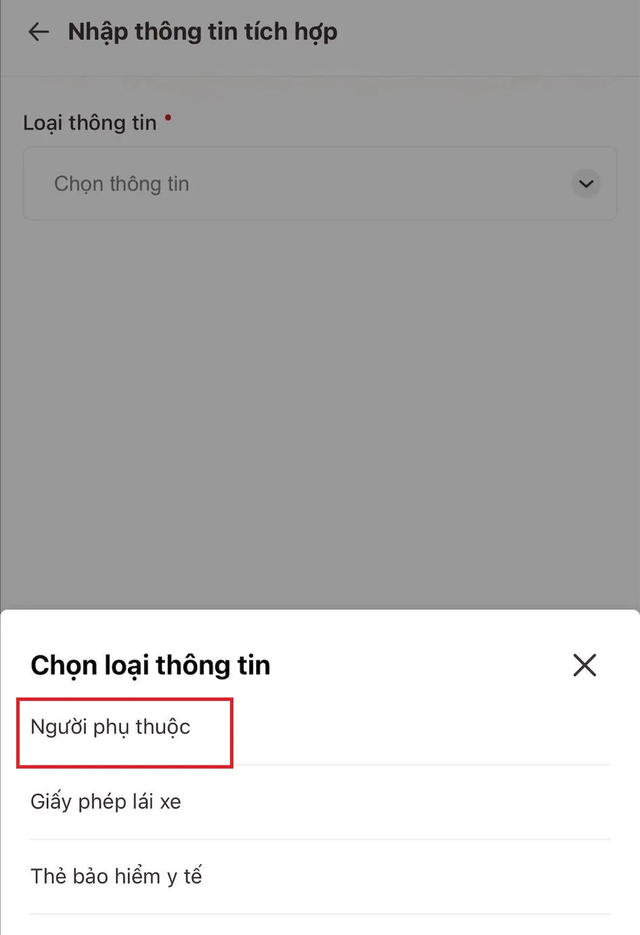 tích hợp thông tin vào tài khoản định danh 3