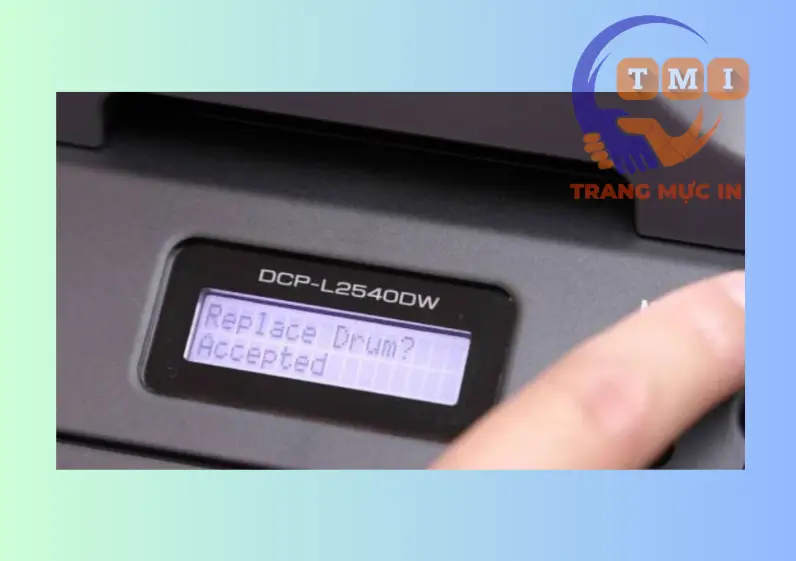 Màn hình máy in Brother 2701DW báo lỗi Replace Drum