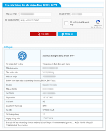 hướng dẫn tra cứu thông tin bảo hiểm xã hội tự nguyện 3