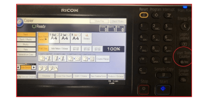 cách xem địa chỉ ip máy photocopy Ricoh